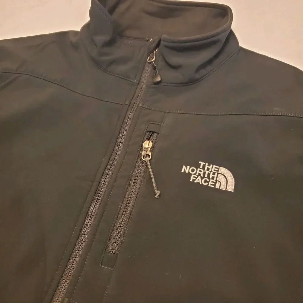 The North Face Apex Bionic Softshell Jacket Mens XL Black Fleece Lined Full Zip
